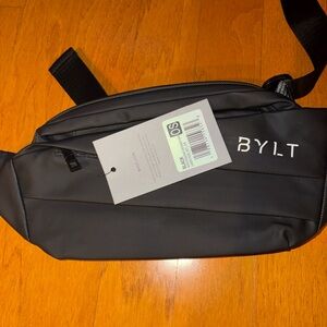 BYLT Basics Black Water Resistant Crossbody Belt Bag New With Tags